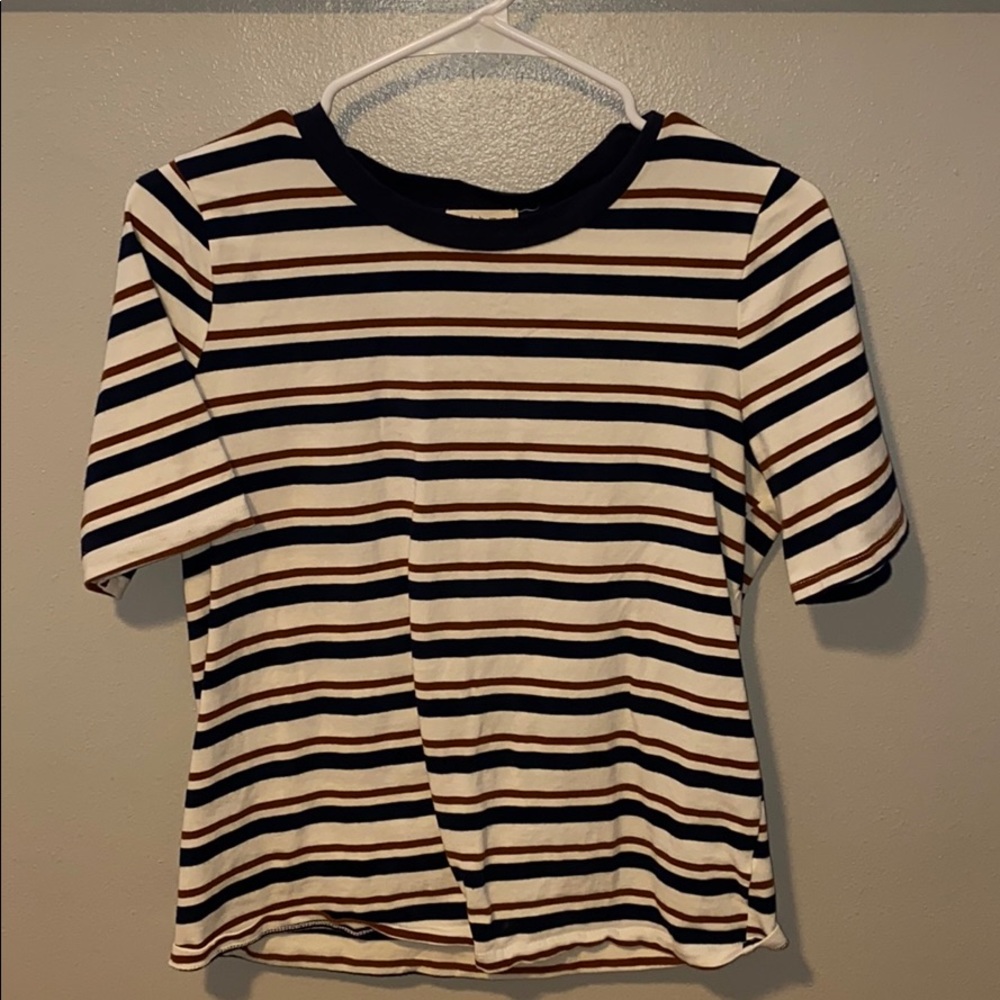Striped tee.